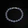Pulsera de Trébol Dopamina de Alta Gama Estilo Europeo y Americano con Incrustaciones de Circonita de Colores, Joyería de Pulsera Elegante de Nicho de Lujo Ligero