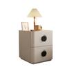 Mesa de noche de madera maciza pintada estilo crema para dormitorio, hogar, simple, moderna, lujo ligero, mueble de almacenamiento de noche de pie de alta gama