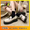 Zapatos de Moda sin Cordones con Suela Gruesa para Aumentar la Altura para Uso en Exteriores, Novedad Verano 2026 Versátiles Lindos Zapatos de Cuero con Punta Redonda para Mujer