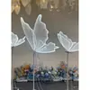Accesorios para Bodas Alas de Mariposa Brillantes Colgante Decoración de Techo Araña de Boda Pasarela Hierro Forjado Guía de Camino Adornos