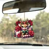 Nuevo Colgante Festivo de Ciervo Lindo de Navidad Colgante Plano Acrílico Transfronterizo Decoración para el Interior del Coche Espejo Retrovisor