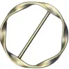 Círculo espiral liga de zinco metal redondo três nós fivela de toalha de seda estilo europeu e americano canto de roupa fivela de roupa roupa