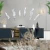 Espejo de 1 mm de grosor 6 pegatinas de espejo de plumas pegatinas decorativas de pared SM047 suministro transfronterizo pegatinas de espejo al por mayor