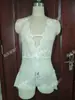 Amazon Europa e Estados Unidos comércio exterior macacão de renda sexy com abertura inferior justo perspectiva barra inferior rede lingerie sexy plus size