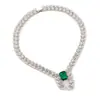 Conjunto de colar e brincos florais de zircônia e diamantes, com pingente floral longo, requintado, único e doce, atacado
