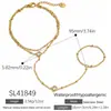 Pulseira Yuhui de aço titânio transfronteiriça, corrente de pulso versátil minimalista da moda estilo ins, pulseira de aço inoxidável banhada a ouro real