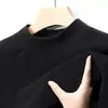Camiseta Masculina de Manga Longa Estilo Transfronteiriço, Camada Base de Lã Dupla Face, Gola Alta Meia-Estação Primavera e Outono, Tecido Escovado, Top Versátil de Outono