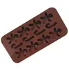 Regalo serie navideña 12 piezas Molde de silicona para chocolate Hombre Panqueque Molde para cubitos de hielo Molde casero para azúcar