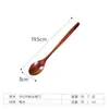 Cuchara Vintage para Fideos Instantáneos para Uso en Casa, Cuchara de Madera con Mango Largo, Cuchara Larga Kimchi Estilo Coreano al por Mayor, Cuchara Extensa para Mezclar Ensaladas Estilo Japonés