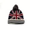 Comercio Exterior Bandera Británica Bola de Lana Tejida Sombrero de Lana Caliente de Invierno para Exteriores Sombrero de Moda para Hombres y Mujeres Suministro Transfronterizo