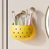 Caixa Organizadora Divertida Desenho Criativo Lua de Outono Pera Palitos Utensílios de Cozinha Cesta de Drenagem Armazenamento de Banheiro Estilo Adesivo Magnético Sem Marcas