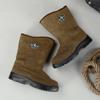 Botas de lã de inverno masculinas do nordeste da Mongólia Interior Botas de neve Botas de cano alto à prova de frio Sapatos de trabalho quentes e espessos para soldador à prova de frio