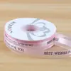 Cinta de Satén Hilo Inglés de 2.5cm para Empaque de Flores, Envoltura de Regalos, Tienda de Flores DIY Materiales Florales