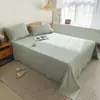 Modelo nuevo 2026 sábana individual de algodón puro, hilo de algodón lavado teñido en hilo, artículo de una sola pieza, juego de tres piezas de sábana y funda de almohada