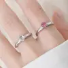Anel de diamante DIY com cravação de seis garras de 5 mm em prata de lei maciça S925 com um novo design de padrão nacional de alta qualidade estilo chinês