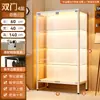 Vitrine para figuras com luzes, com fechadura, para modelos de blind box e brinquedos, armazenamento, porta de vidro transparente, vitrine, garantia de dez anos