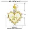 Collar con Colgante de Mariposa Corazón Hueco Goteo de Aceite Transfronterizo Zircón de Cobre Pendientes de Ojo de Diablo Pulsera Accesorios de Joyería para Mujer