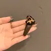 Pinza para el Cabello con Estampado de Leopardo y Forma de Corazón Estilo Coreano para Mujer 2025 Nuevo Estilo Pinza Versátil para Flequillo Pinza Lateral Adorno para el Cabello