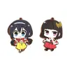 Llavero Personalizado de Tiburón de Goma Suave de PVC Llavero Plano 2D Periférico de Animación Japonesa Colgante de Marca de Goma de PVC