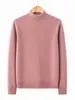 Suéter Pulóver de Punto para Mujer, Cuello Medio Alto, Capa Base Otoño/Invierno, Engrosado, Corto, Elegante, para Mamá