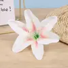 Flor de lírio artificial de 13cm com Flor de lírio pequena em formato de Coração atacado bambu rico com flor arranjo de flor para carro de casamento com flor tecido de seda Cem