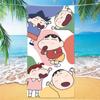 Crayon Shin-Chan ~ Toalla de baño de microfibra para adultos, natación, dibujos animados para niños, viaje, portátil, toalla de playa