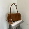 Bolsa de Hombro para Mujer de Comercio Exterior, Elegante, Versátil, Mate, Nueva para Otoño Invierno, Retro, Lujo Ligero, para el Viaje Diario, de Hombro Único, de Mano