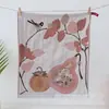Toalla Nueva de Jacquard de Gasa, Toalla Cuadrada Floral de Algodón Puro para Lavar la Cara, Toalla de Mano para Colgar, Toalla Cuadrada de Gasa de Algodón Puro para Bebé