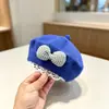 Boina para Niña Bebé Primavera Otoño Invierno Estilo Coreano Moda Tejido Lana Sombrero de Pintor para Bebé Niño Pequeño Niña