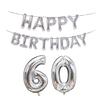 Feliz aniversário balão decorativo de folha de alumínio 40 polegadas ouro rosa grande balão digital de filme de alumínio conjunto