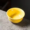 Taza de té de cerámica Kung Fu, taza de té creativa, taza pequeña individual, taza de degustación de té celadón, taza de pez para uso doméstico, cuenco de té, taza de maestro