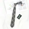 Corbata Azul Jk Chica Estilo Universitario Camisa Uniforme Versión Estrecha Slim Decorativa Cuadros Japoneses Dk Para Hombre Moderna Atada a Mano 6cm