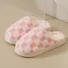 Estilo Casal Pantufas de Algodão Pelúcia Femininas Pantufas de Interior Pelúcia Sensação de Pisar em Merda Casa Inverno Doméstico Quente Outono Pantufas de Algodão Masculinas