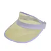 Gorra publicitaria de plástico transparente para exteriores de verano para hombre y mujer, sombrero para el sol anti-ultravioleta, sombrero para el sol de PVC con parte superior vacía, impresión de logotipo