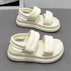Sandalias de Alta Gama para Mujer, Nuevo Estilo Verano 2026, Sandalias Romanas de Moda para Combinar con Faldas, Sandalias con Velcro de Suela Gruesa