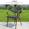 Cadeiras de jantar para exterior, bancos de pátio, cadeiras individuais, cadeiras de lazer, cadeiras de vime para ar livre, cadeiras de vime para jardim, cadeiras de varanda para exterior para cafés e casas de chá