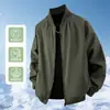Jaqueta aviador estilo americano para homens, novo modelo de primavera e outono, jaqueta baseball de corte solto, workwear, casual, moderna, casaco fashion