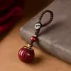 Chaveiro de cinábrio cru, cinábrio dourado-púrpura de alto teor, pingente de ano do zodíaco, acessório de bolsa, joia de presente, atacado e dropshipping