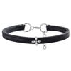 Cadena para el cuello de hombre negra estilo europeo y americano, collar de cuero PU punk rock hip-hop, correa para el cuello de mujer, collar con remaches de calavera, joyería para mujer