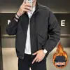 Chaqueta de Algodón con Cuello Alto Abrigo para Hombre Otoño e Invierno Chaqueta de Algodón 2025 Nueva Elegante Chaqueta Casual Ropa de Algodón de Alta Gama Top