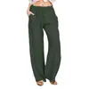 Ropa de mujer transfronteriza 2026 nuevo estilo europeo y americano Amazon eBay talla grande holgada algodón y lino casual pantalones largos para mujer