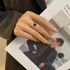 Anillo Abierto con Números Romanos para Mujer, Estilo Europeo y Americano, Exquisito y Moderno, con Diamante en la Cola, Anillo para Dedo Índice, Acero de Titanio, Joyería de Oro de 18 Quilates