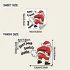 Navidad Broma Divertida Combinación de Papá Noel y Muñeco de Nieve Pegatinas Decorativas Festivas para Asiento de Inodoro de Baño