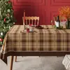 Mantel de Navidad Impermeable y a Prueba de Aceite Mantel que No Requiere Lavado Cubierta de Decoración Festiva Mantel a Cuadros para Mesa de Café