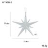 Nuevo colgante creativo de Navidad, estrella explosiva de polvo pegajoso, forma especial tridimensional, decoración de árbol de Navidad, colgante, suministros de Navidad