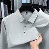 Camisa polo minimalista para hombre, nueva colección otoño 2026, cuello camisero, adecuada para jóvenes y adultos de mediana edad, estilo business casual, transpirable, manga larga