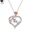 Knn-1051 Collar de Dos Tonos Oro Rosa para Mujer, Lujo Ligero, Moderno y Versátil, Sencillo y Elegante, con Cadena para Clavícula