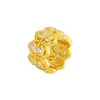 Prata 925 Banhada a Ouro 24K, Cravejada com Diamantes, Espaçador de Lingote para Pulseira Trançada DIY, Colar, Acessórios de Joias de Prata Versáteis e da Moda