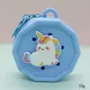 Bolsa de Silicone com Furo Estilo Desenho Animado Mini Carteira de Moedas Bolsa de Cosméticos DIY Bolsa para Fones de Ouvido Pingente de Chaveiro Presente