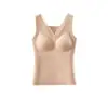 Venda Direta de Fábrica Bestseller Transfronteiriço Roupa Íntima Sem Costura com Bojos Colete Quente de Renda Outono Inverno Camada de Base com Patch Top para Mulheres